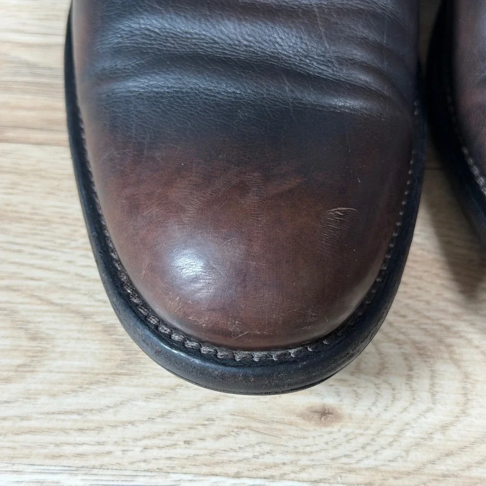 John Varvatos Derby Shoes Mens Size 11 Brown Leather Handmade Italy Y717 202